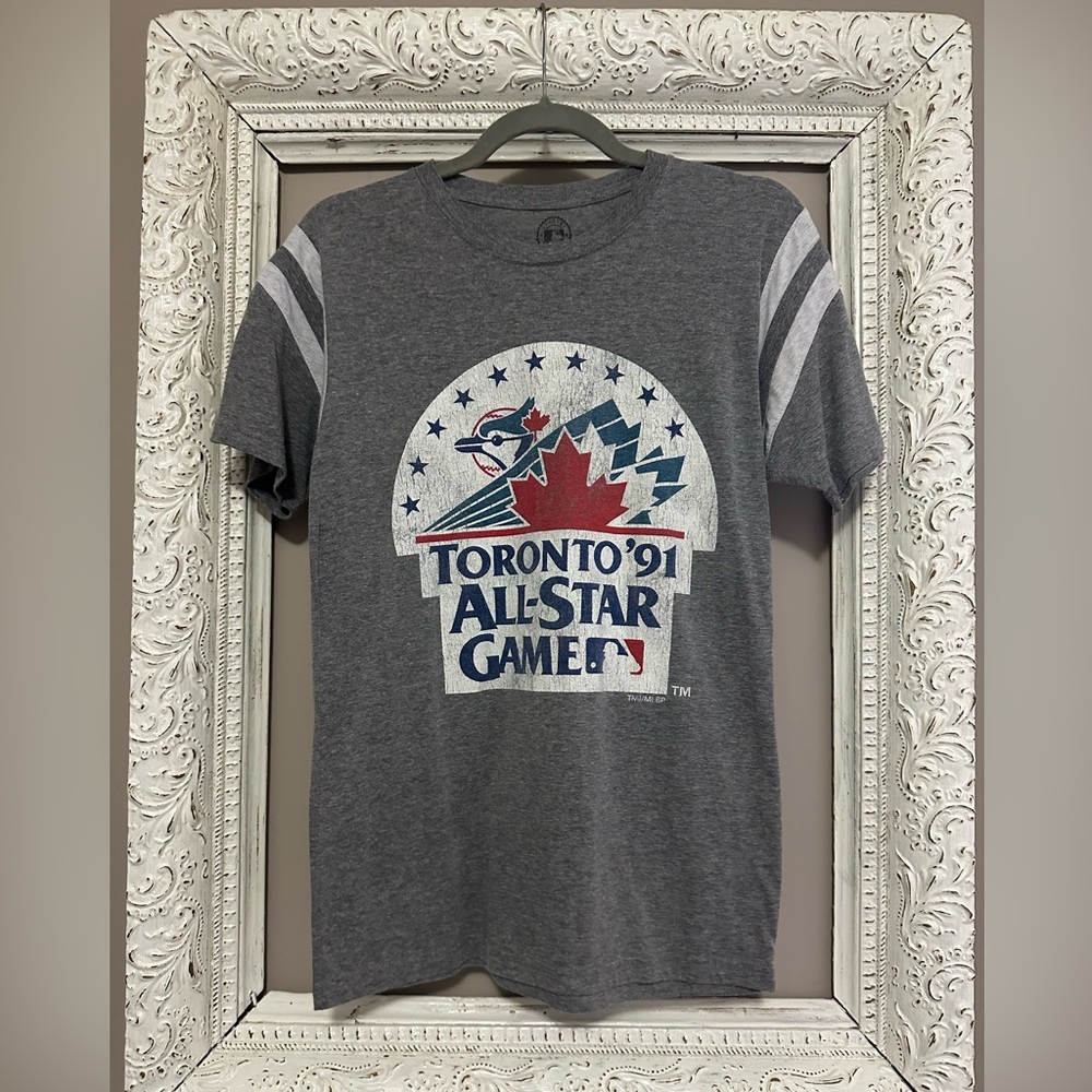 Blue Jays Toronto '91 All-Star Game Gray T-Shirt. Size S. ❣️